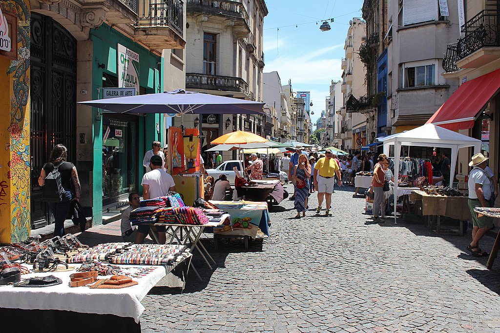 Street market in San Telmo, Buenos Aires