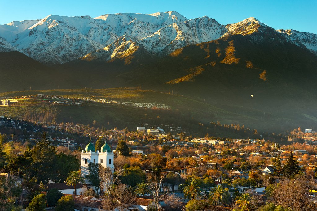 Catch a final glimpse of the Andes from your departing flight