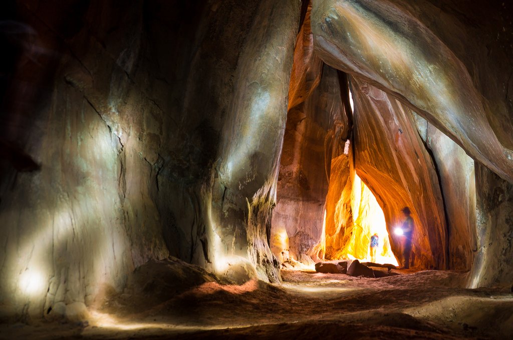 Inside the caves