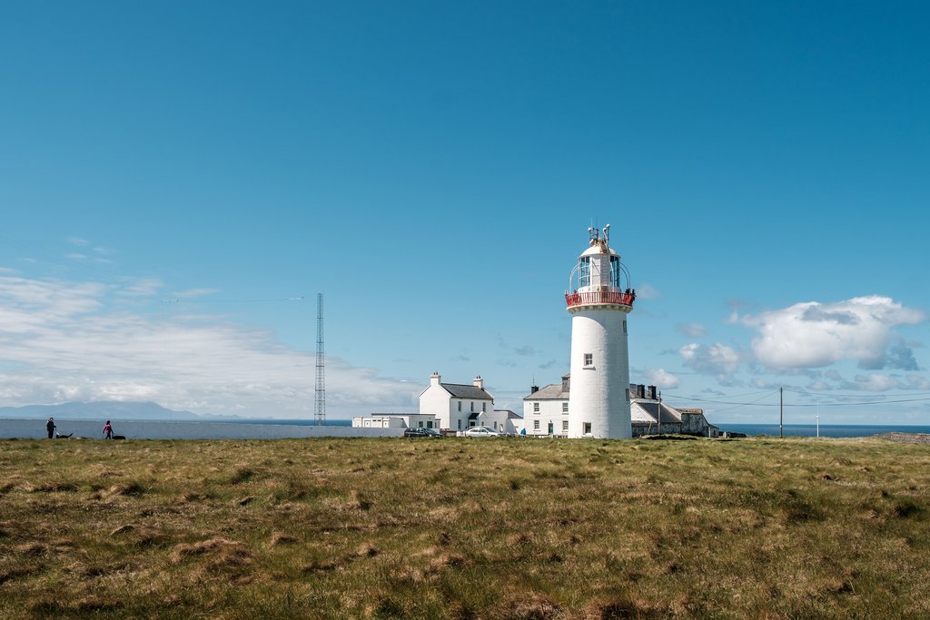 The Loop Head lighthouse at the entrance to the Shannon Estuary