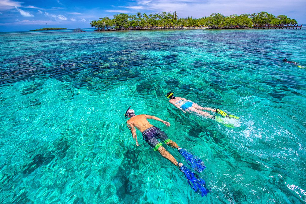 Snorkeling in the South Water Caye Marine Reserve