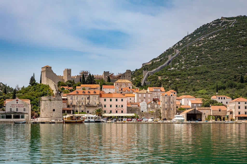 Walls and Harbor of Ston, Croatia