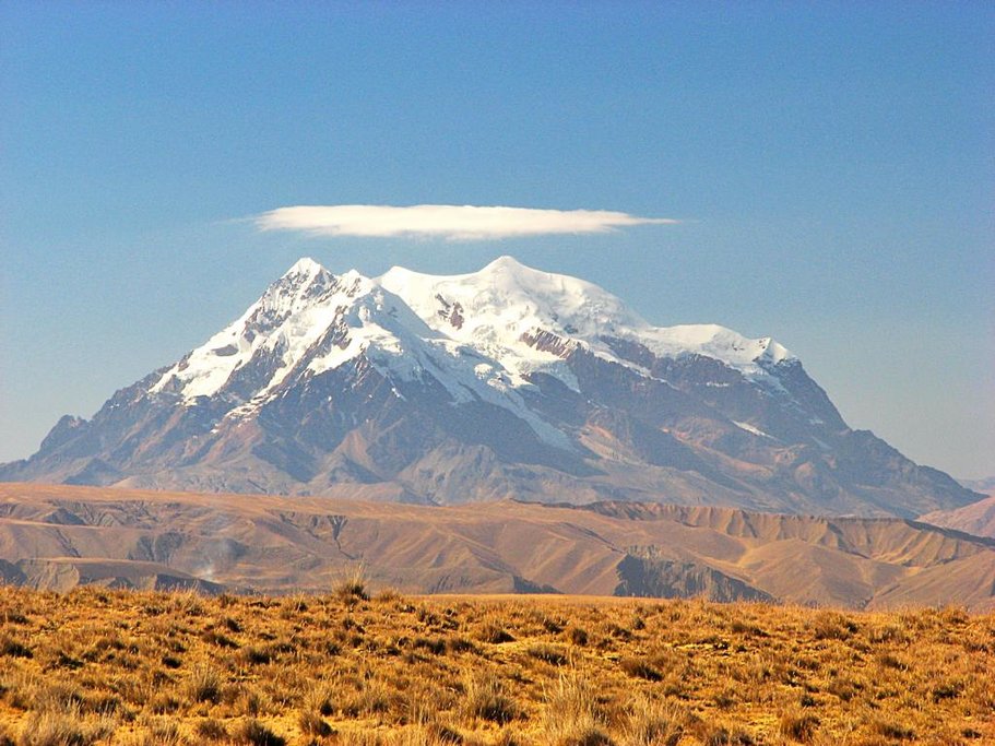 View of the Andes mountains outside La Paz