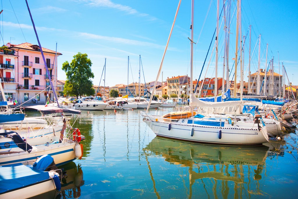 Boats in the Grado harbor