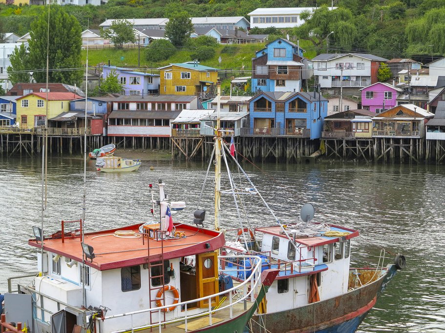 Castro's waterfront buildings are built on stilts