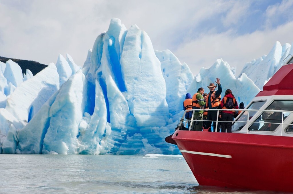 Take an optional boat tour of Grey Glacier
