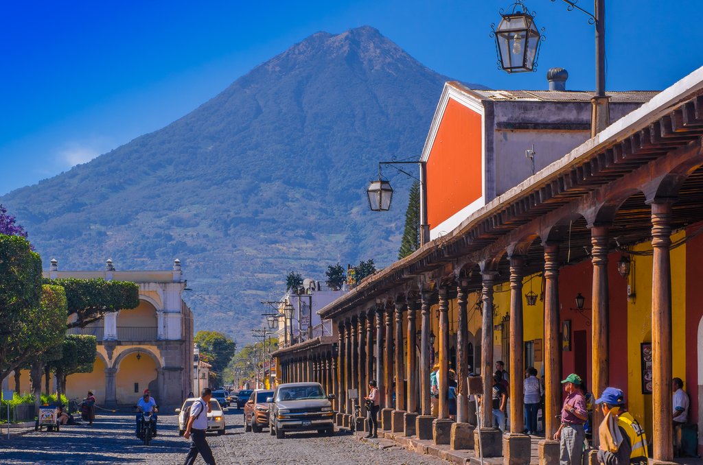 Volcán de Agua overlooking the town of Antigua