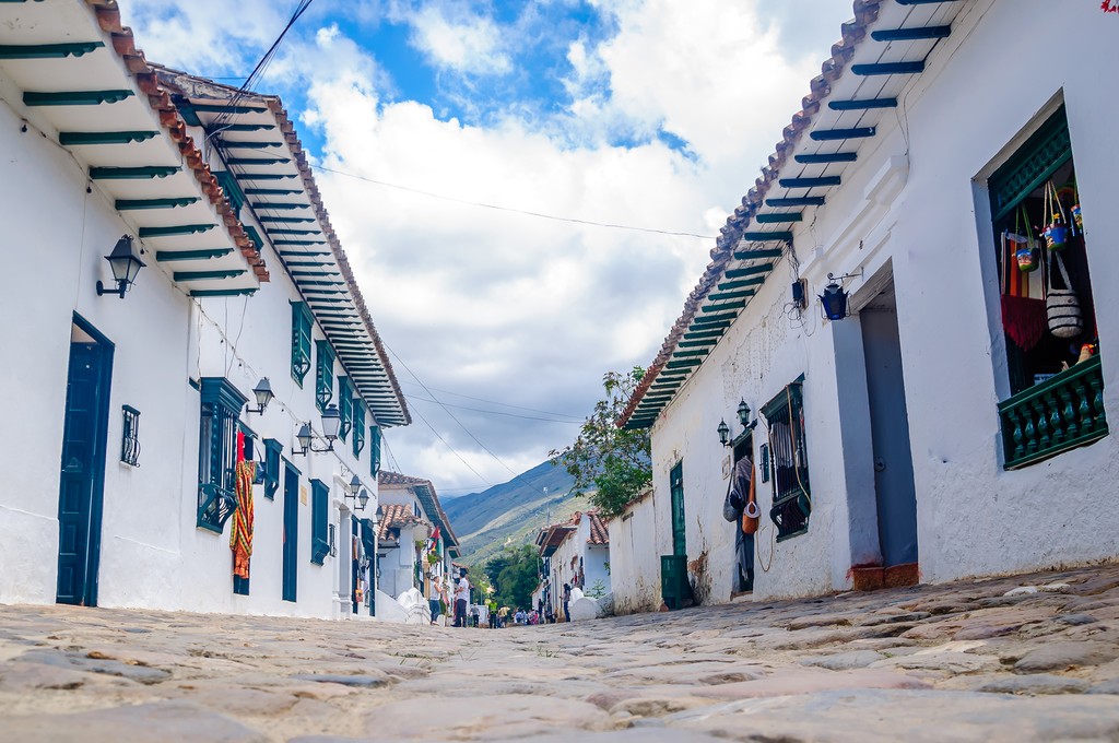 Barichara quaint cobblestone street