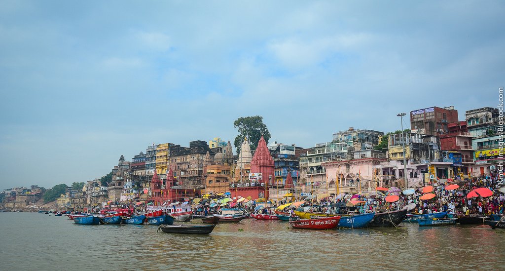 Varanasi on the banks of the Ganga