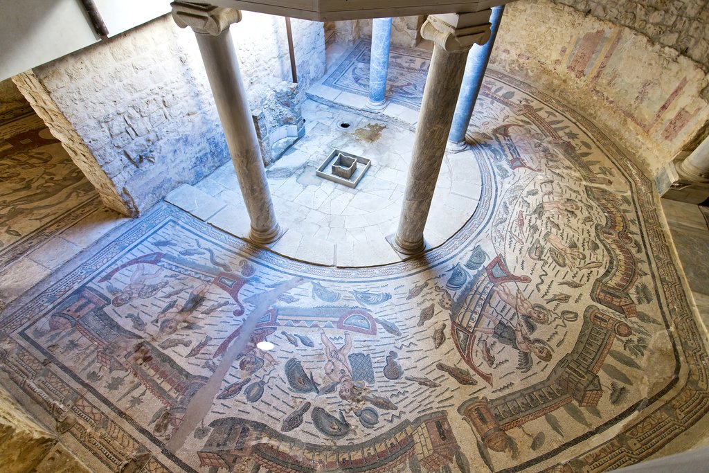 Ancient mosaics at the Villa Romana del Casale