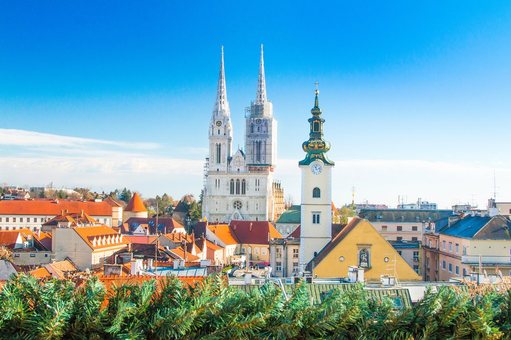 Zagreb's skyline with the Cathedral