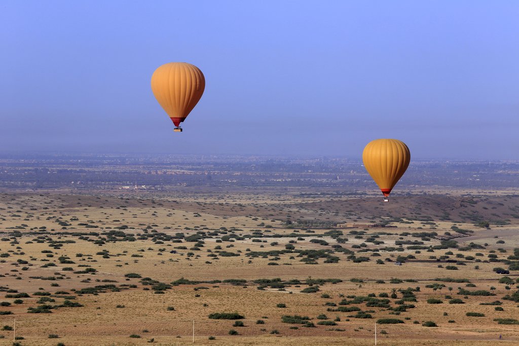 Hot air balloons near Marrakech