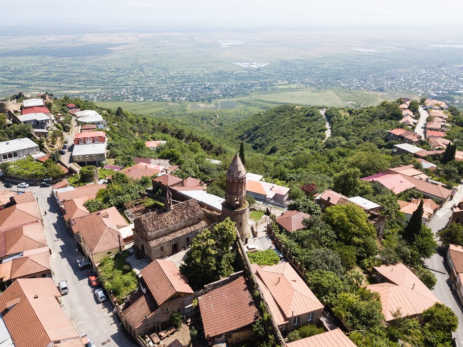 Aerial view of Sighnaghi