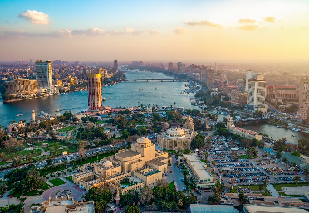 A view of Cairo's city and the Nile River