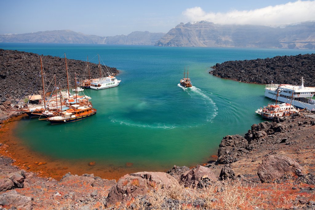Hot springs at Nea Kameni