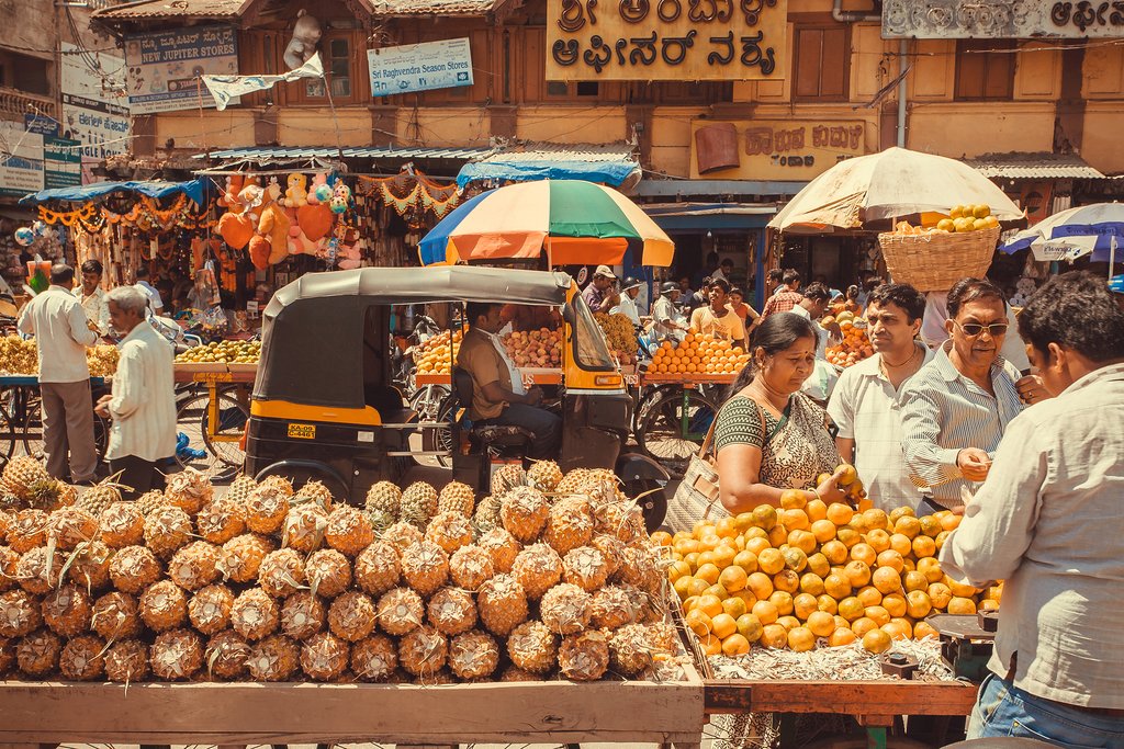 Pick up some pineapples and oranges on the streets of Mysore