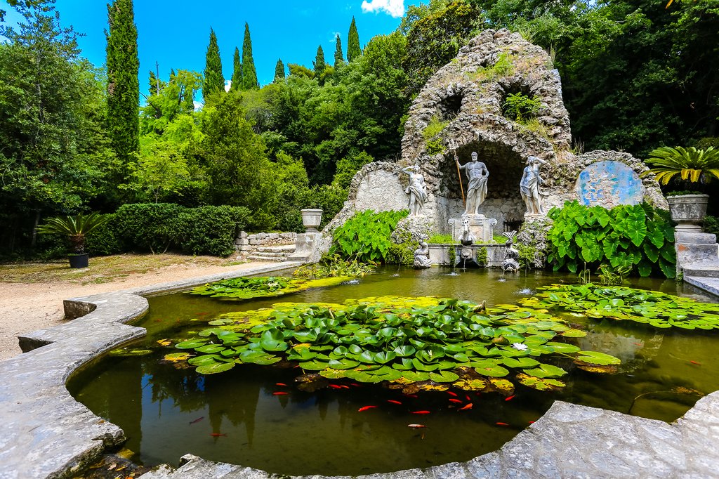 Neptune's fountain in the Trsteno Arboretum