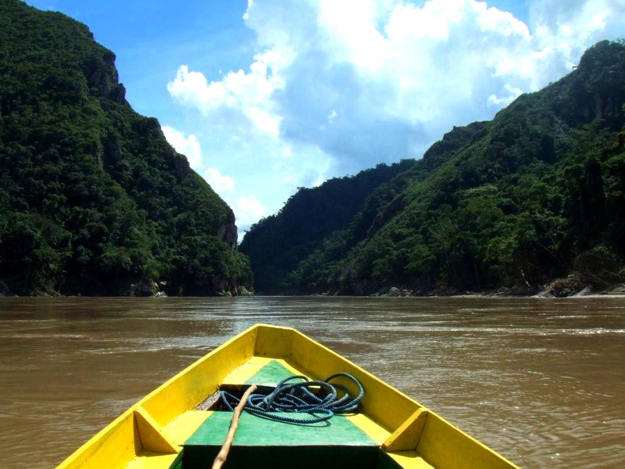 Canoeing through the Bala Gorge.