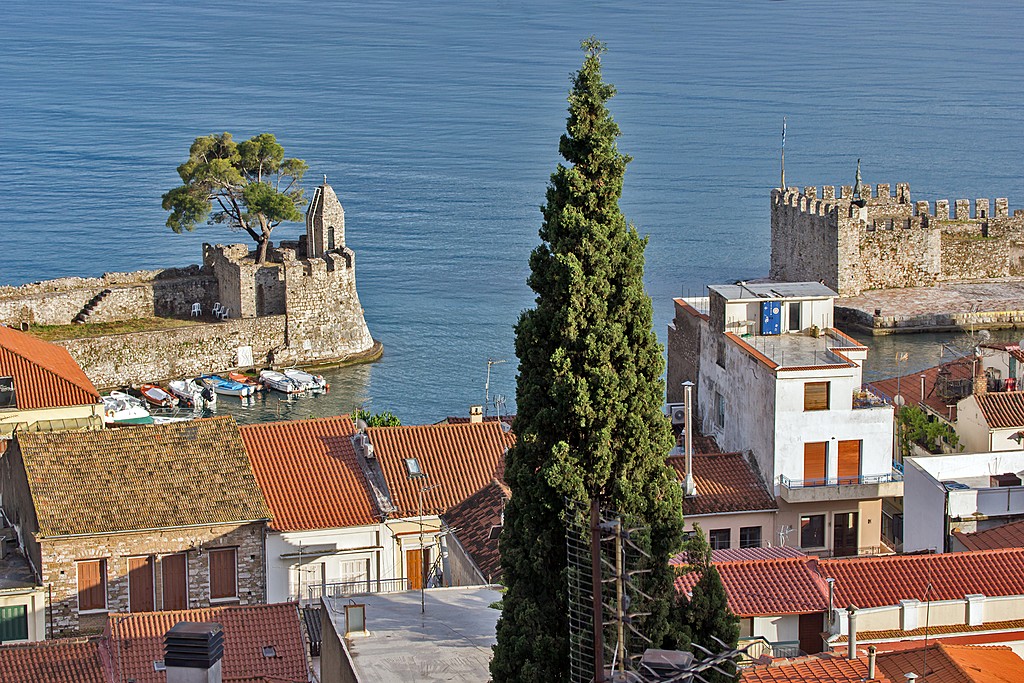 Views of Nafpaktos town on the way to Delphi
