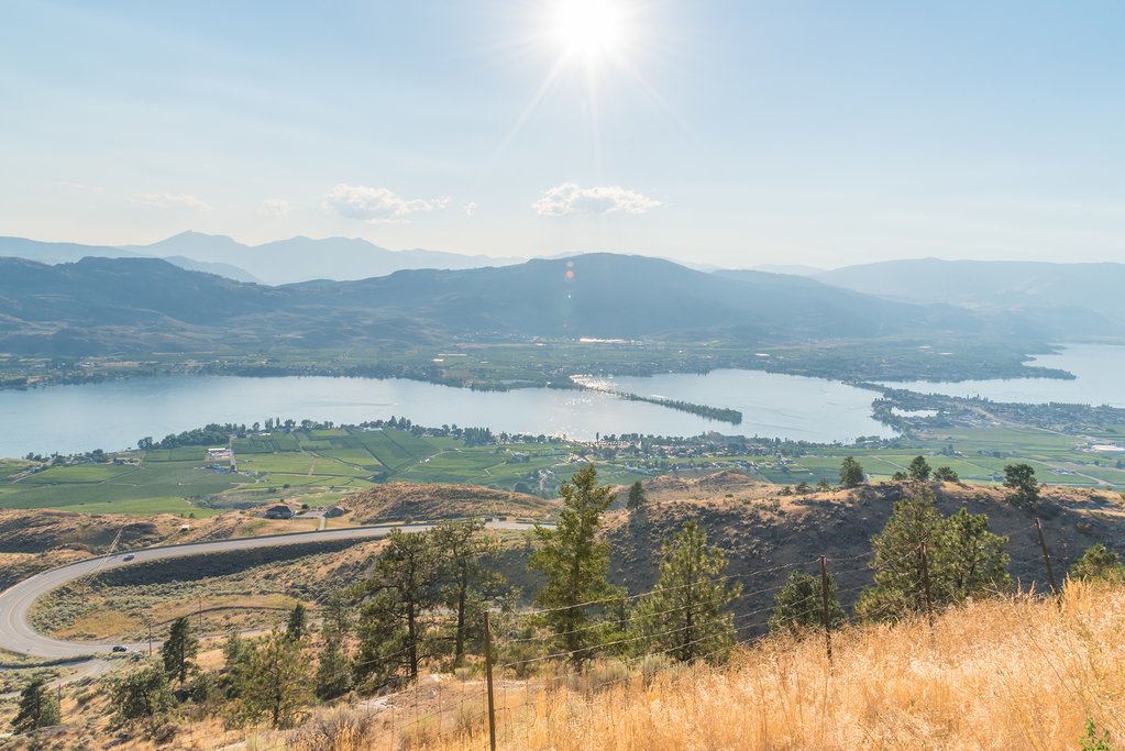 The town of Osoyoos and Osoyoos Lake