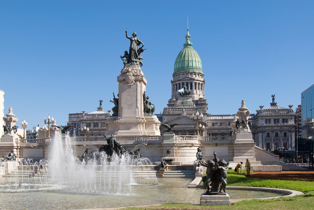 The National Congress building in Buenos Aires