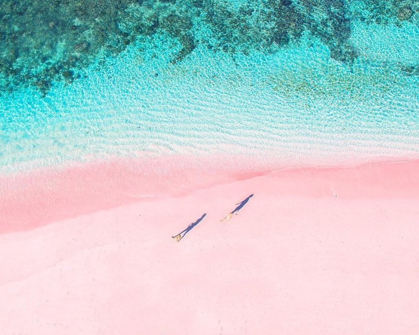 Pink Beach in Santorini