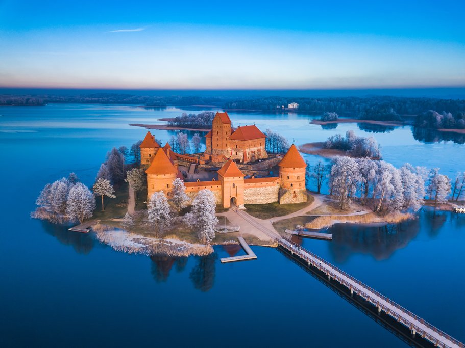 Trakai Castle in the winter