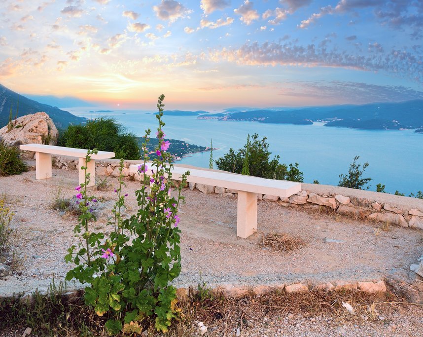 Observation area overlooking the Ardriatic near Viganj on the Pelješac Peninsula