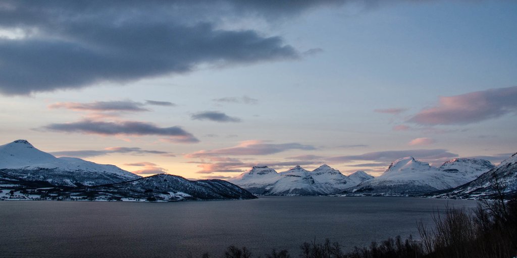 A dramatic Arctic sunset