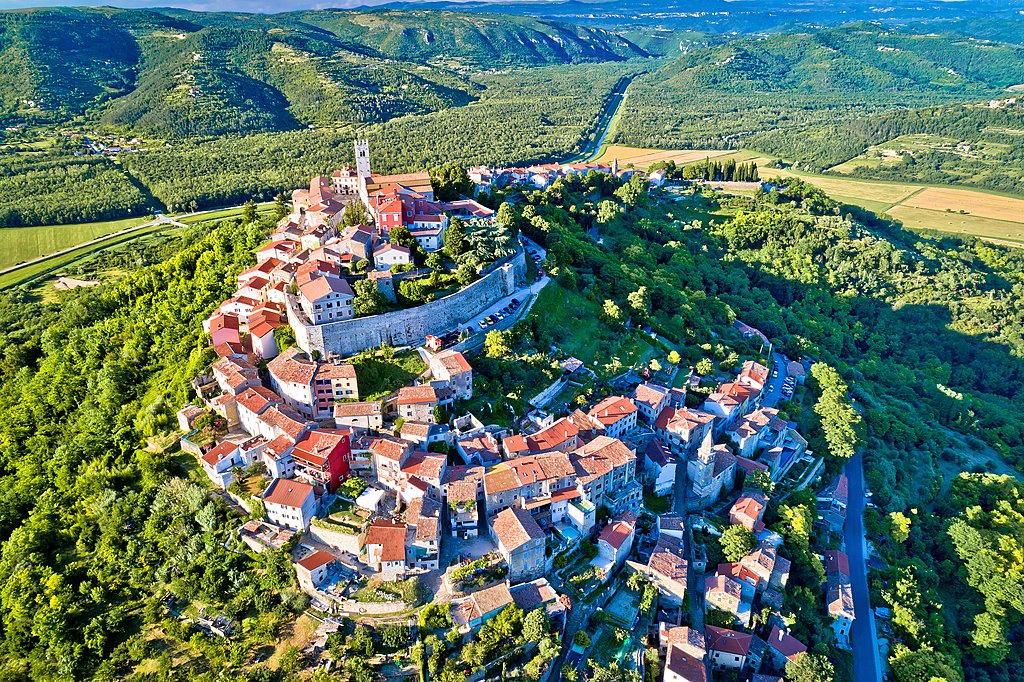 The idyllic medieval town of Motovun, Istria