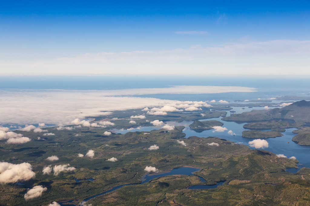 Aerial view of Pacific Rim National Park