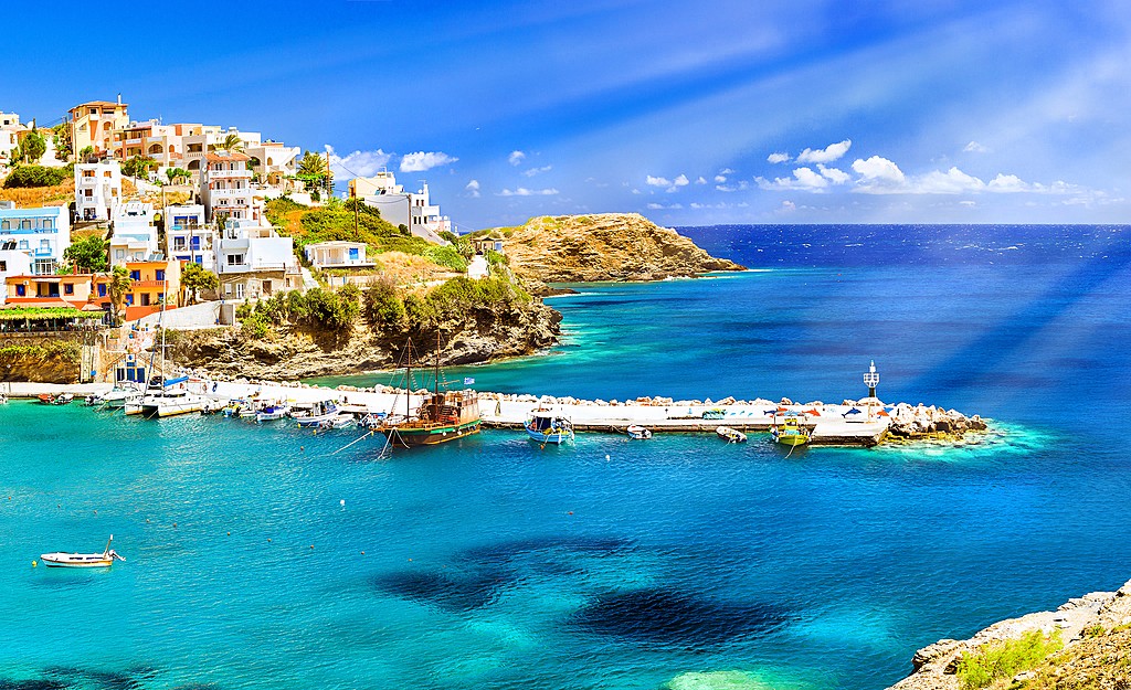 Rethymno's Venetian harbor with nearby beaches