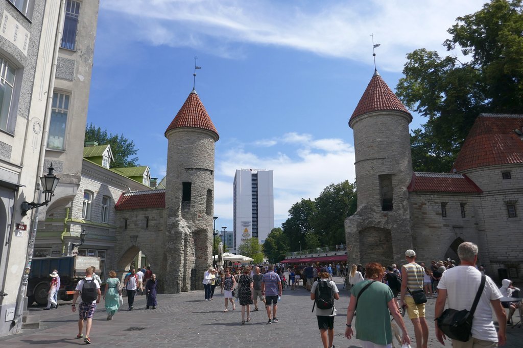 View of the Viru Gate in Tallinn