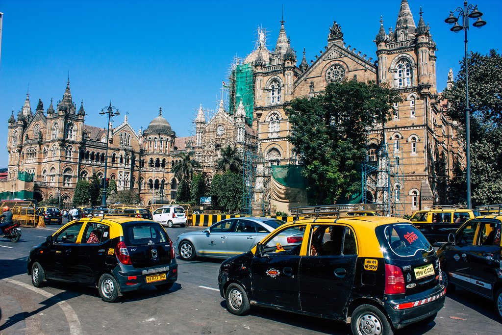 Victoria railway station located in the heart of Mumbai