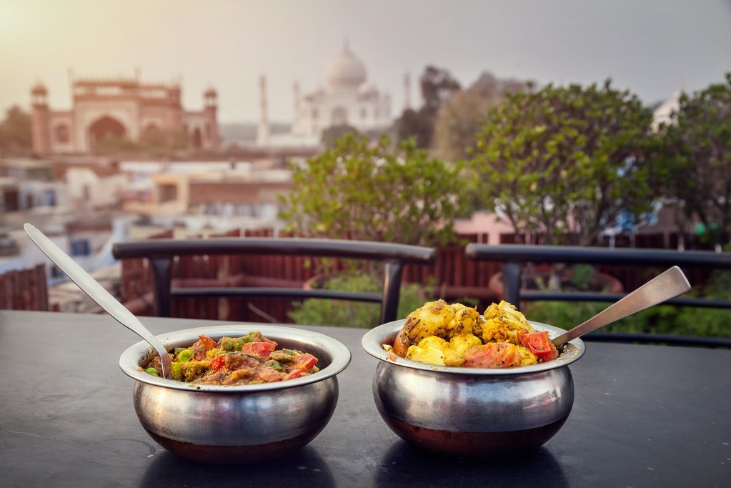 Dinner with a view in Agra