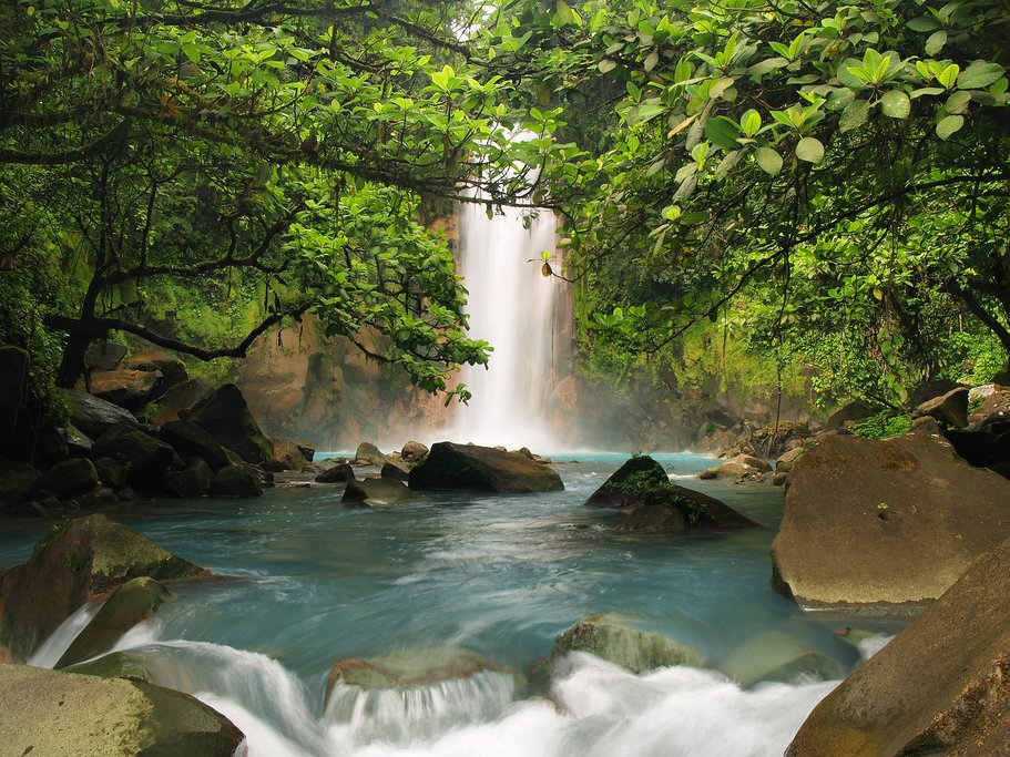 Hike to a celestial blue waterfall in Rincón de la Vieja