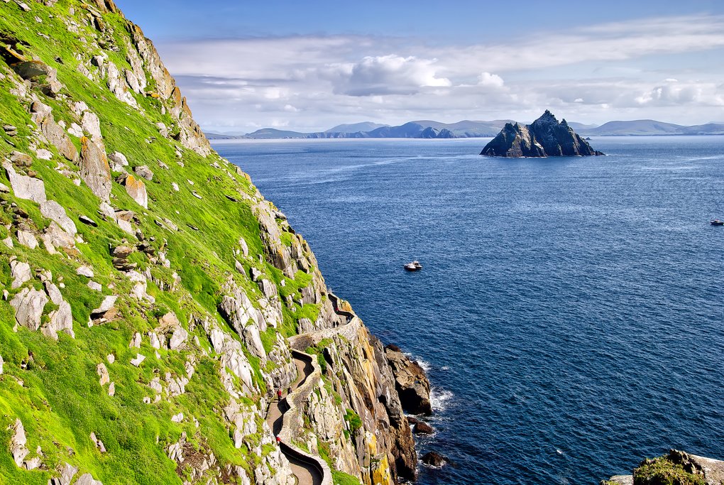cliffside trails on Skellig Michael