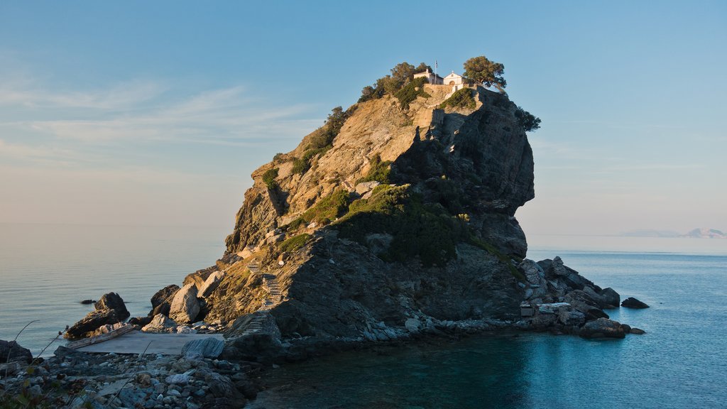 Agios Ioannis church atop its cliff