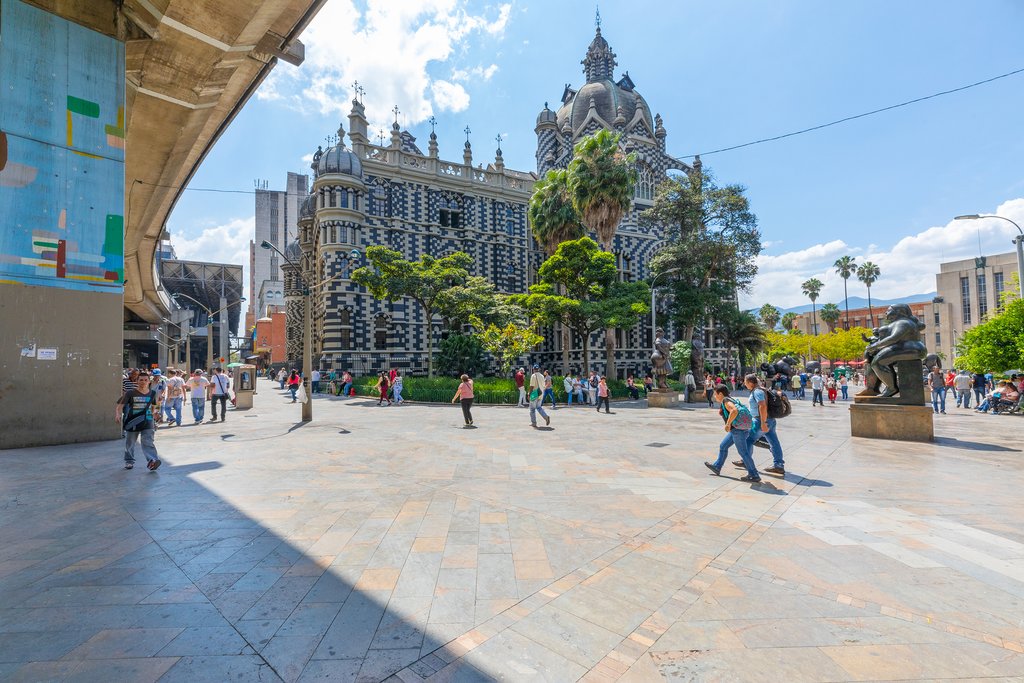 Uribe Palace of culture in downtown Medellín
