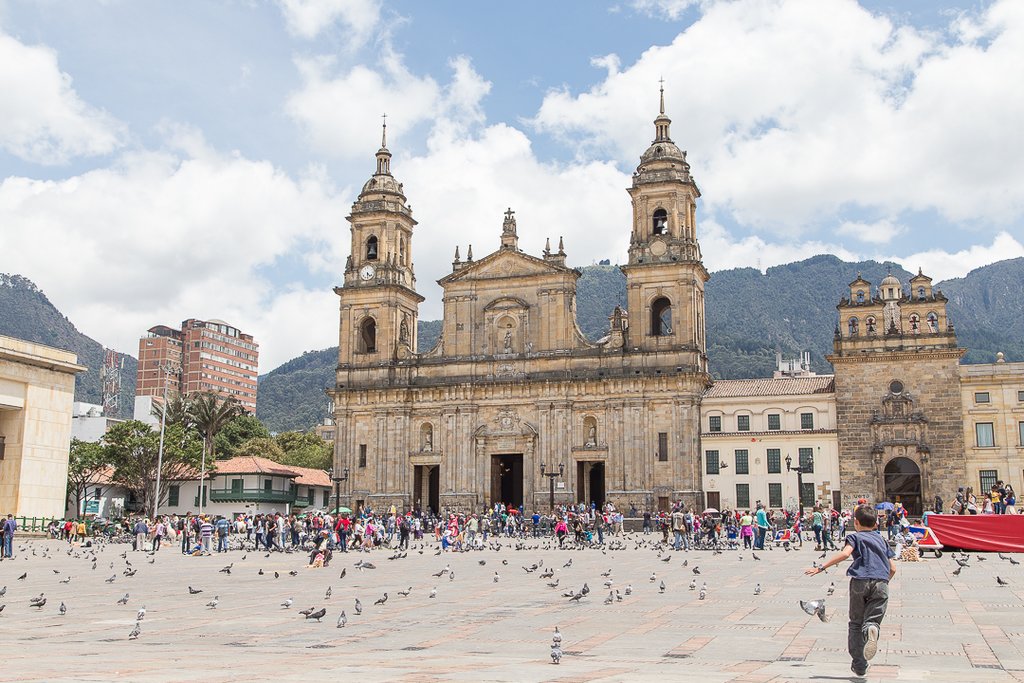 Plaza de Bolívar in the Colombian capital Bogotá.