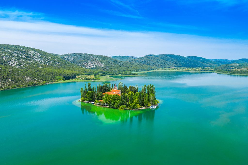 Krka National Park's Visovac island and monastery
