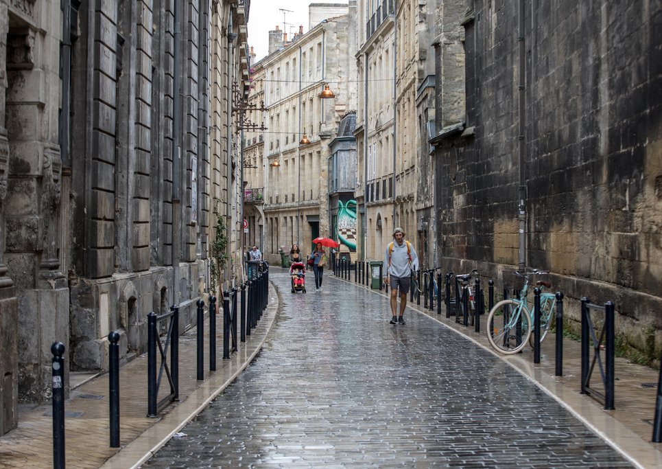 Historic city center in Bordeaux