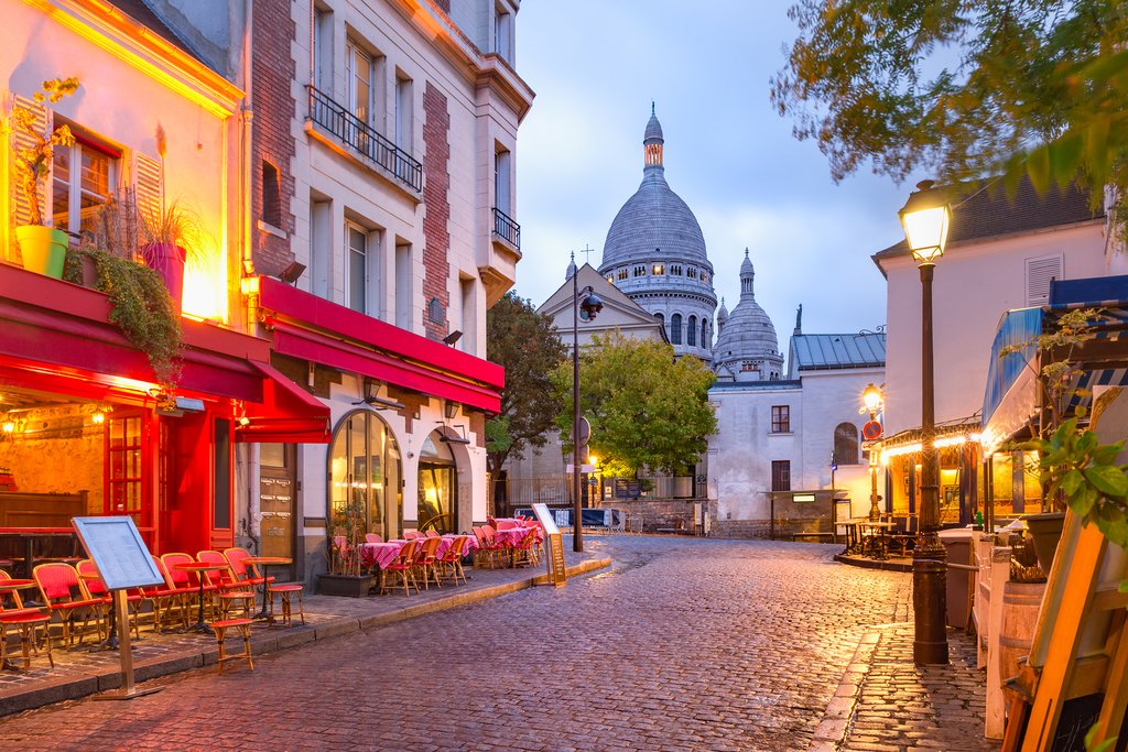 A street in Montmartre near the Sacre Couer 