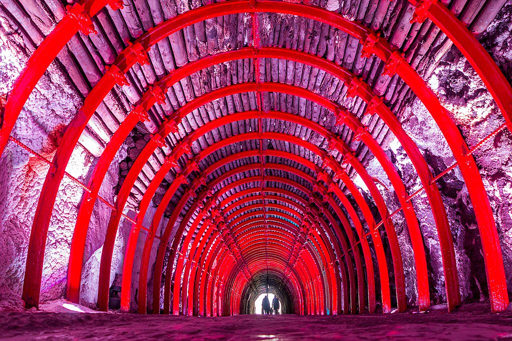 Tunnel to Zipaquira's Salt Cathedral