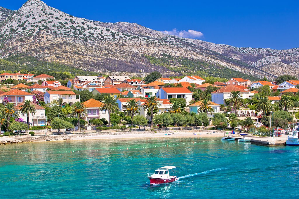 Town of Orebic on the Peljesac Peninsula