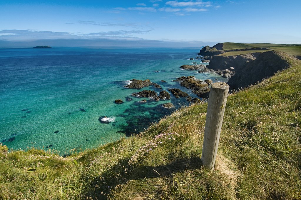 Turquoise waters at Trevone, Widemouth Bay.
