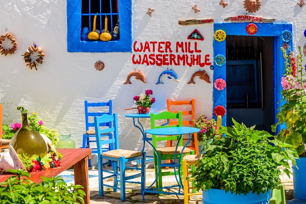 Colorful restaurant on Kos Island