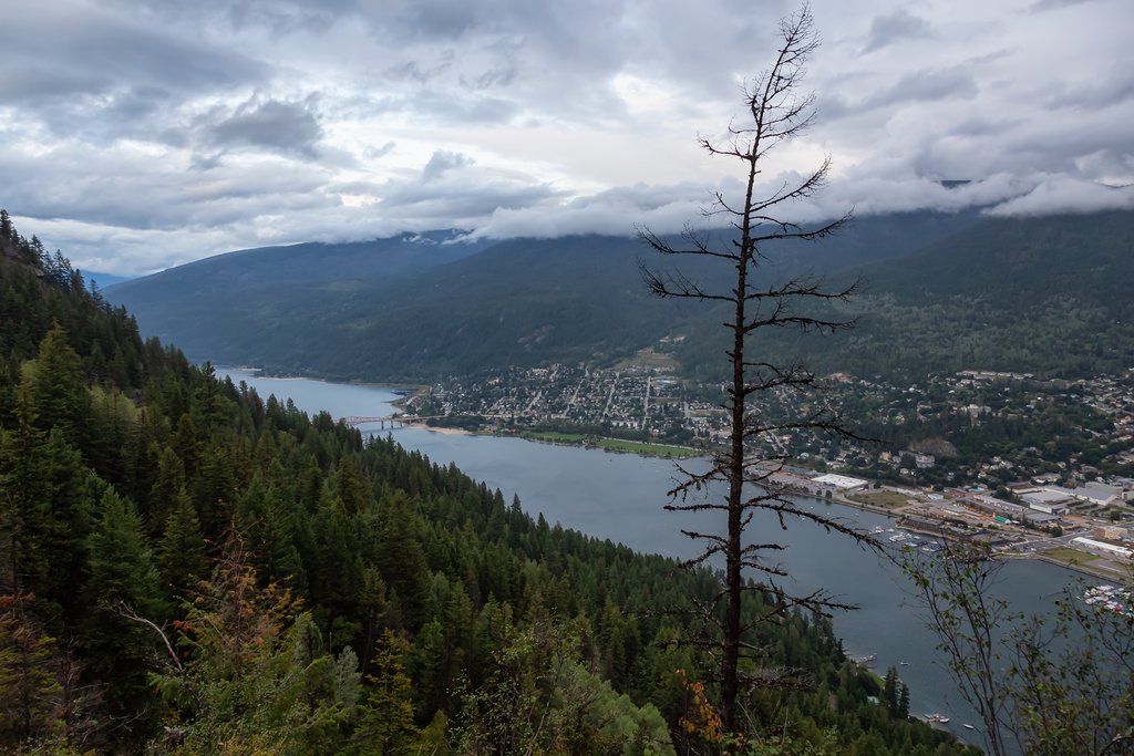 Moody day over the small town of Nelson