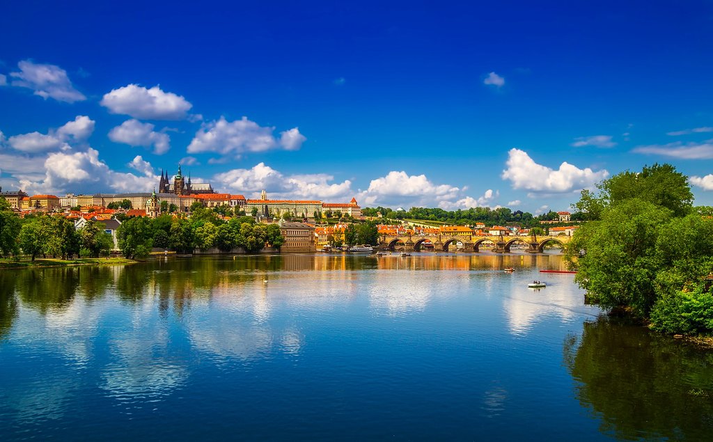 Postcard-perfect Prague hugs the Vltava River