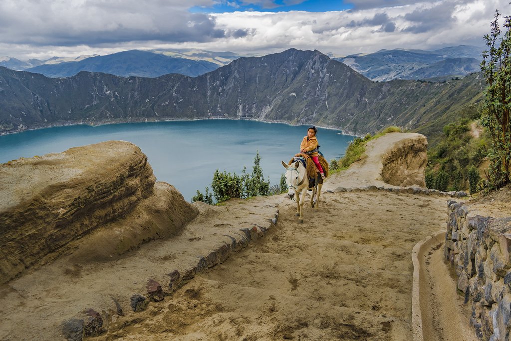 Quilotoa Volcano and its lagoon